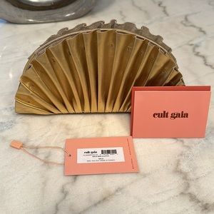 Cult Gaia nala mini clutch gold